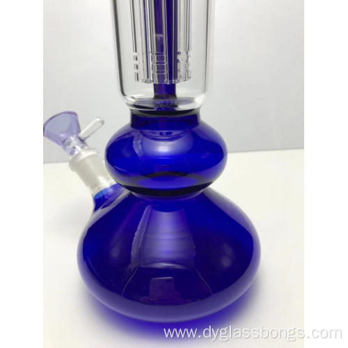 Treasure Gourd Base Glass Bongs with Double Percolators